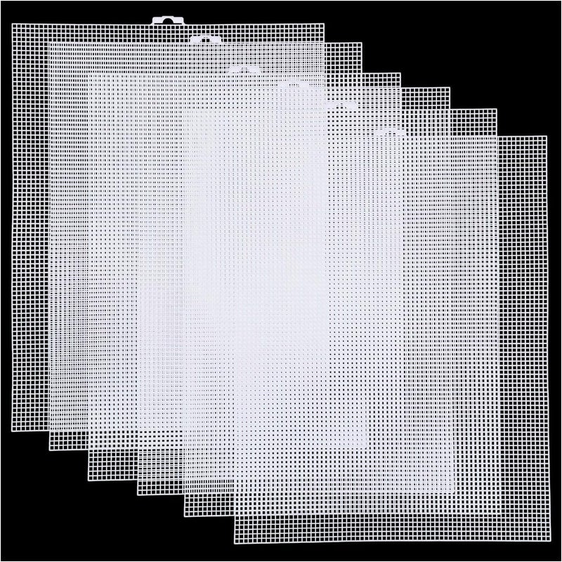 smrtcol Plastic Canvas Sheets 13.4” x 10.4” Per Sheet, 2.5mm Mesh (About with 7 Holes per inch) Easy-to-Cut Needlepoint Canvas for Cross Stitch, Embroidery, DIY Crafts & Aquarium Dividers (6 Piece) - Image 1